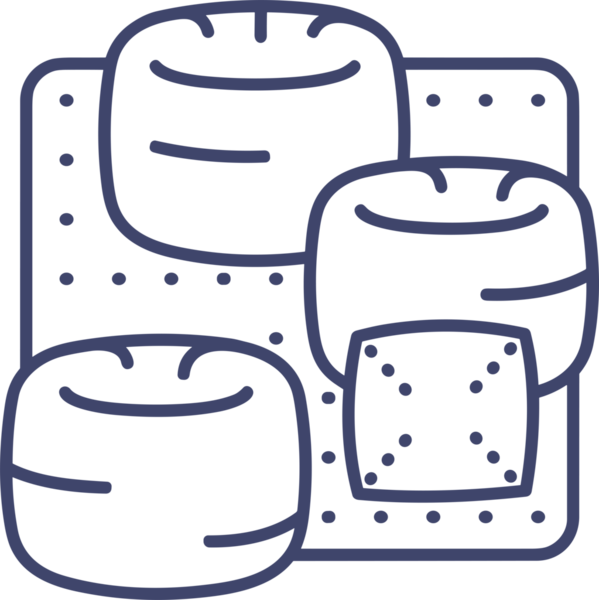 Web ve Grafiksel Tasarım için Minimalist Torba Simgesi Tasarım Biçimi Siyah ve Beyaz PNG