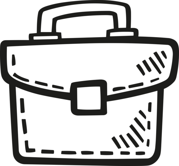 Web ve Grafiksel Tasarım için Minimalist Torba Simgesi Tasarım Biçimi Siyah ve Beyaz PNG