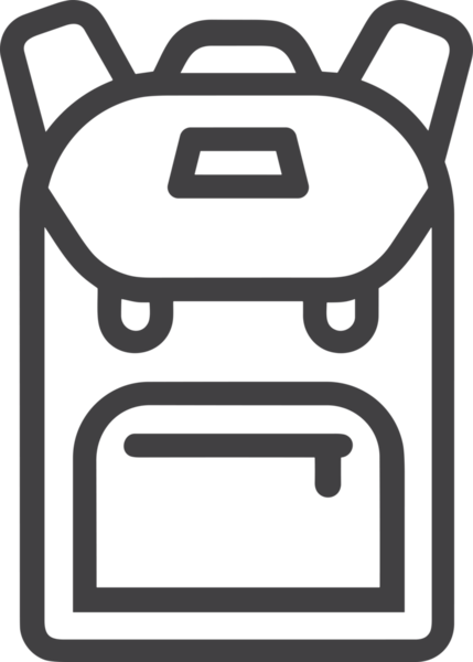 Web ve Grafiksel Tasarım için Minimalist Torba Simgesi Tasarım Biçimi Siyah ve Beyaz PNG