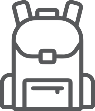 Web ve Grafiksel Tasarım için Minimalist Torba Simgesi Tasarım Biçimi Siyah ve Beyaz PNG