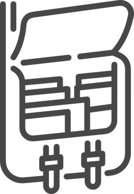 Web ve Grafiksel Tasarım için Minimalist Torba Simgesi Tasarım Biçimi Siyah ve Beyaz PNG