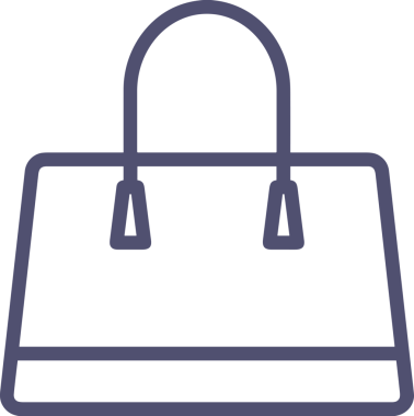 Web ve Grafiksel Tasarım için Minimalist Torba Simgesi Tasarım Biçimi Siyah ve Beyaz PNG