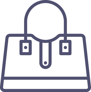 Web ve Grafiksel Tasarım için Minimalist Torba Simgesi Tasarım Biçimi Siyah ve Beyaz PNG