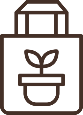 Web ve Grafiksel Tasarım için Minimalist Torba Simgesi Tasarım Biçimi Siyah ve Beyaz PNG