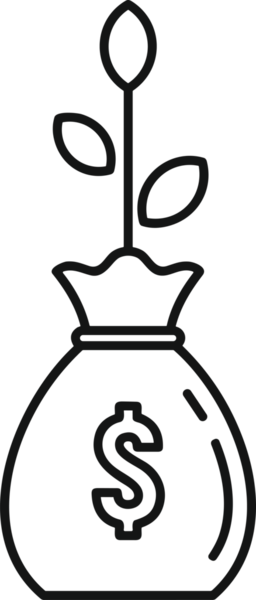 Web ve Grafiksel Tasarım için Minimalist Torba Simgesi Tasarım Biçimi Siyah ve Beyaz PNG