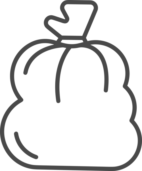 Web ve Grafiksel Tasarım için Minimalist Torba Simgesi Tasarım Biçimi Siyah ve Beyaz PNG