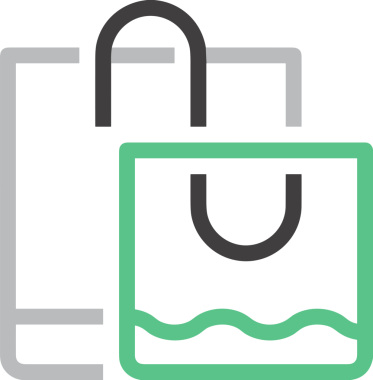 Web ve Grafiksel Tasarım için Minimalist Torba Simgesi Tasarım Biçimi Siyah ve Beyaz PNG