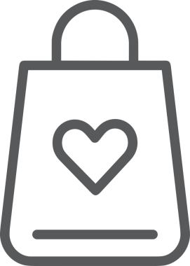 Web ve Grafiksel Tasarım için Minimalist Torba Simgesi Tasarım Biçimi Siyah ve Beyaz PNG