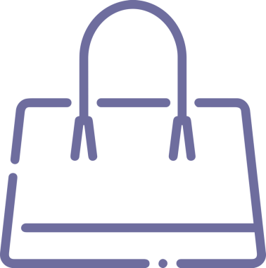 Web ve Grafiksel Tasarım için Minimalist Torba Simgesi Tasarım Biçimi Siyah ve Beyaz PNG