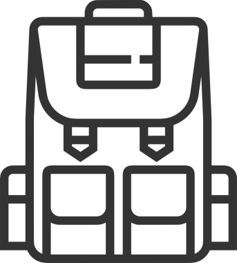 Web ve Grafiksel Tasarım için Minimalist Torba Simgesi Tasarım Biçimi Siyah ve Beyaz PNG