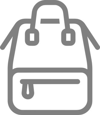 Web ve Grafiksel Tasarım için Minimalist Torba Simgesi Tasarım Biçimi Siyah ve Beyaz PNG