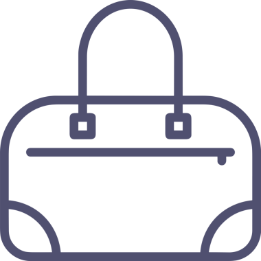 Web ve Grafiksel Tasarım için Minimalist Torba Simgesi Tasarım Biçimi Siyah ve Beyaz PNG