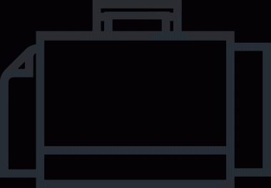 Web ve Grafiksel Tasarım için Minimalist Torba Simgesi Tasarım Biçimi Siyah ve Beyaz PNG