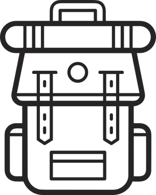 Web ve Grafiksel Tasarım için Minimalist Torba Simgesi Tasarım Biçimi Siyah ve Beyaz PNG