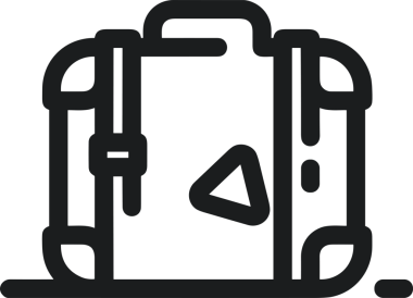 Web ve Grafiksel Tasarım için Minimalist Torba Simgesi Tasarım Biçimi Siyah ve Beyaz PNG