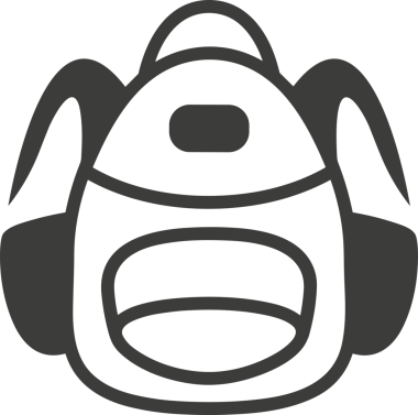 Web ve Grafiksel Tasarım için Minimalist Torba Simgesi Tasarım Biçimi Siyah ve Beyaz PNG