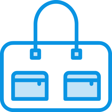 Web ve Grafiksel Tasarım için Minimalist Torba Simgesi Tasarım Biçimi Siyah ve Beyaz PNG