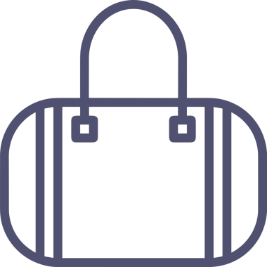 Web ve Grafiksel Tasarım için Minimalist Torba Simgesi Tasarım Biçimi Siyah ve Beyaz PNG