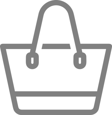 Web ve Grafiksel Tasarım için Minimalist Torba Simgesi Tasarım Biçimi Siyah ve Beyaz PNG