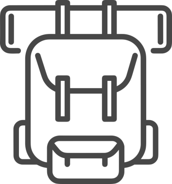 Web ve Grafiksel Tasarım için Minimalist Torba Simgesi Tasarım Biçimi Siyah ve Beyaz PNG