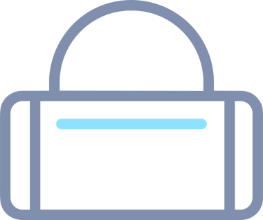 Web ve Grafiksel Tasarım için Minimalist Torba Simgesi Tasarım Biçimi Siyah ve Beyaz PNG