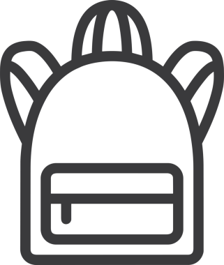 Web ve Grafiksel Tasarım için Minimalist Torba Simgesi Tasarım Biçimi Siyah ve Beyaz PNG