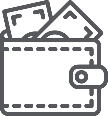 Web ve Grafiksel Tasarım için Minimalist Torba Simgesi Tasarım Biçimi Siyah ve Beyaz PNG