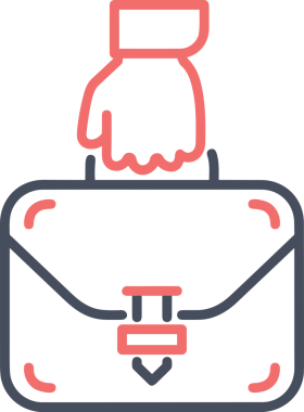 Web ve Grafiksel Tasarım için Minimalist Torba Simgesi Tasarım Biçimi Siyah ve Beyaz PNG