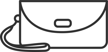 Web ve Grafiksel Tasarım için Minimalist Torba Simgesi Tasarım Biçimi Siyah ve Beyaz PNG