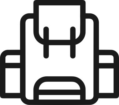 Web ve Grafiksel Tasarım için Minimalist Torba Simgesi Tasarım Biçimi Siyah ve Beyaz PNG