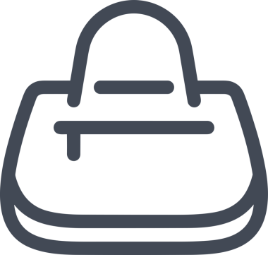 Web ve Grafiksel Tasarım için Minimalist Torba Simgesi Tasarım Biçimi Siyah ve Beyaz PNG