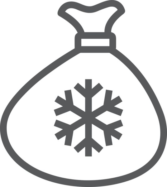 Web ve Grafiksel Tasarım için Minimalist Torba Simgesi Tasarım Biçimi Siyah ve Beyaz PNG