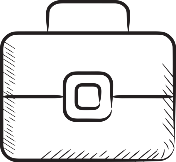 Web ve Grafiksel Tasarım için Minimalist Torba Simgesi Tasarım Biçimi Siyah ve Beyaz PNG