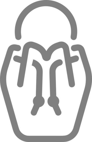 Web ve Grafiksel Tasarım için Minimalist Torba Simgesi Tasarım Biçimi Siyah ve Beyaz PNG