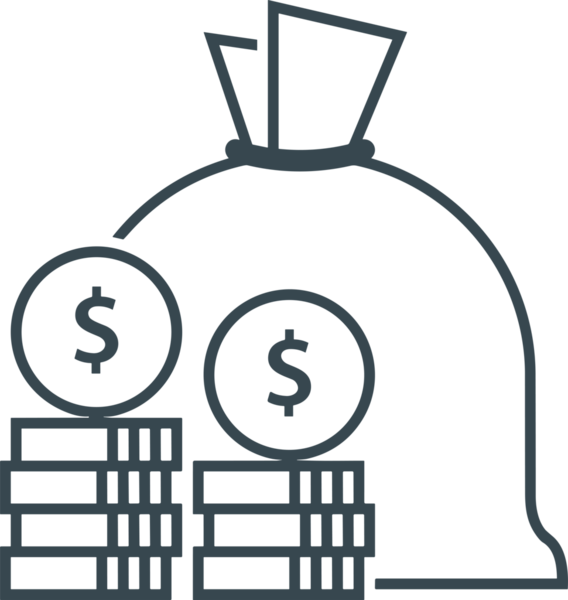 Web ve Grafiksel Tasarım için Minimalist Torba Simgesi Tasarım Biçimi Siyah ve Beyaz PNG