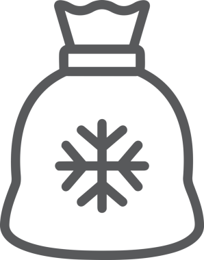 Web ve Grafiksel Tasarım için Minimalist Torba Simgesi Tasarım Biçimi Siyah ve Beyaz PNG