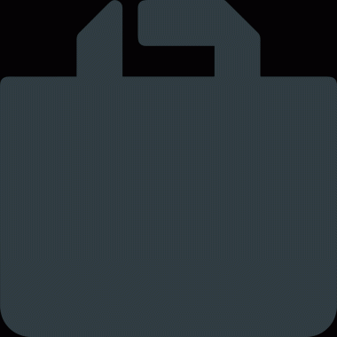 Web ve Grafiksel Tasarım için Minimalist Torba Simgesi Tasarım Biçimi Siyah ve Beyaz PNG