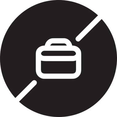 Web ve Grafiksel Tasarım için Minimalist Torba Simgesi Tasarım Biçimi Siyah ve Beyaz PNG