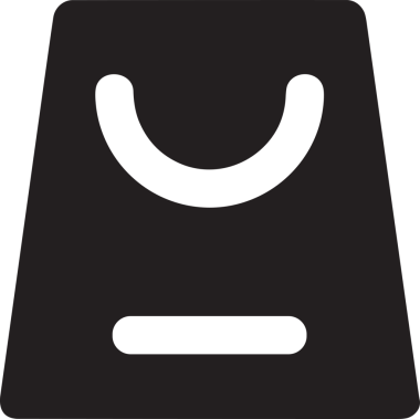 Web ve Grafiksel Tasarım için Minimalist Torba Simgesi Tasarım Biçimi Siyah ve Beyaz PNG