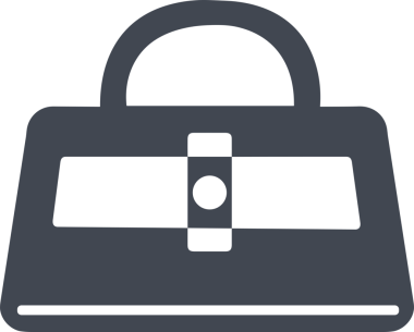 Web ve Grafiksel Tasarım için Minimalist Torba Simgesi Tasarım Biçimi Siyah ve Beyaz PNG