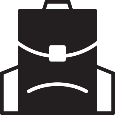 Web ve Grafiksel Tasarım için Minimalist Torba Simgesi Tasarım Biçimi Siyah ve Beyaz PNG