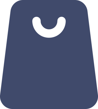 Web ve Grafiksel Tasarım için Minimalist Torba Simgesi Tasarım Biçimi Siyah ve Beyaz PNG