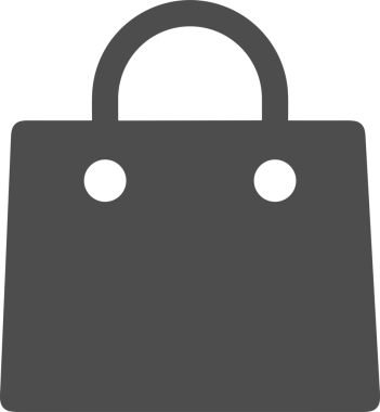 Web ve Grafiksel Tasarım için Minimalist Torba Simgesi Tasarım Biçimi Siyah ve Beyaz PNG