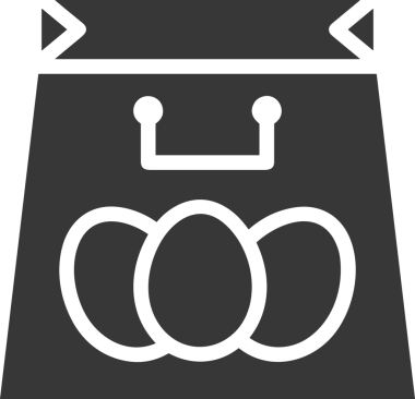 Web ve Grafiksel Tasarım için Minimalist Torba Simgesi Tasarım Biçimi Siyah ve Beyaz PNG