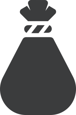 Web ve Grafiksel Tasarım için Minimalist Torba Simgesi Tasarım Biçimi Siyah ve Beyaz PNG