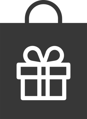 Web ve Grafiksel Tasarım için Minimalist Torba Simgesi Tasarım Biçimi Siyah ve Beyaz PNG