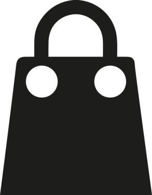 Web ve Grafiksel Tasarım için Minimalist Torba Simgesi Tasarım Biçimi Siyah ve Beyaz PNG