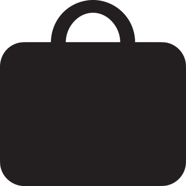 Web ve Grafiksel Tasarım için Minimalist Torba Simgesi Tasarım Biçimi Siyah ve Beyaz PNG