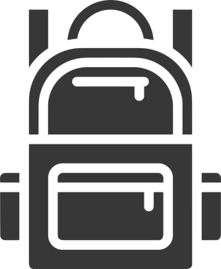 Web ve Grafiksel Tasarım için Minimalist Torba Simgesi Tasarım Biçimi Siyah ve Beyaz PNG