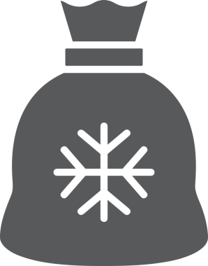 Web ve Grafiksel Tasarım için Minimalist Torba Simgesi Tasarım Biçimi Siyah ve Beyaz PNG